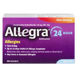 ALLEGRA 24HR 120MG  6 TB	