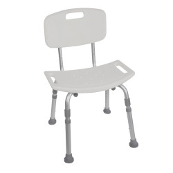 EA/1 DMI SHOWER CHAIR W/ BACKREST, ALUMINUM FRAME