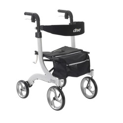 Nitro Euro Style Rollator Rolling Walker, White - 1 Each